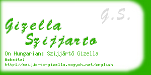 gizella szijjarto business card